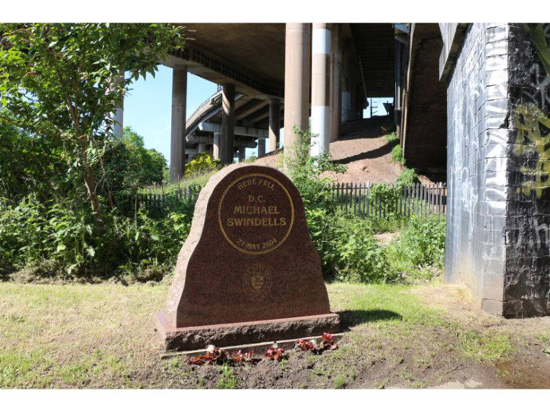 Memorial to a  murdered policeman