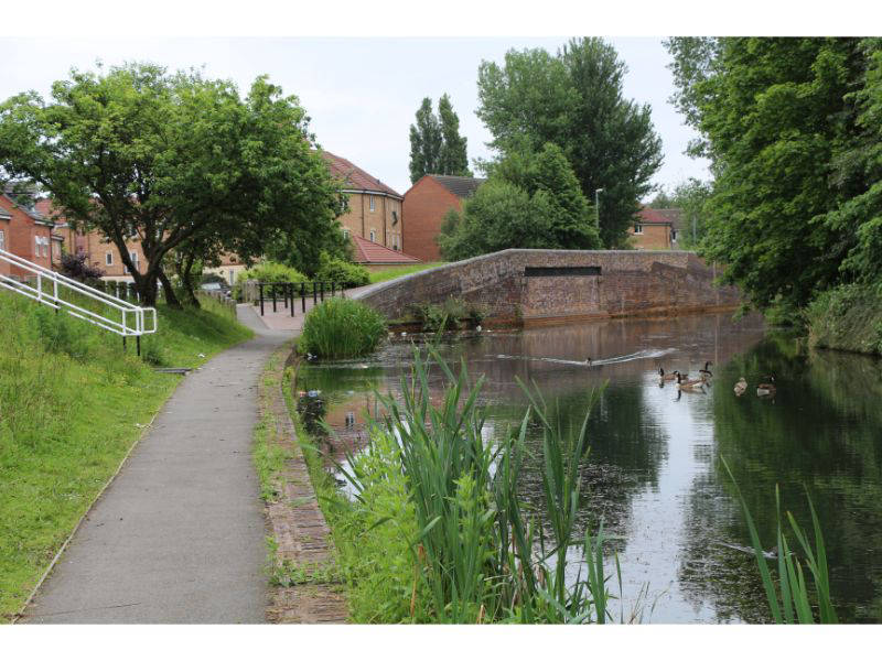 Bricked up entrance to the original line of the canal