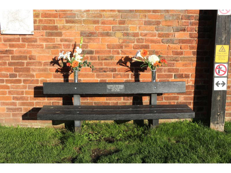 The Skipper's memorial bench 